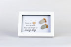 Footprints Pebble Art – 6×4 Personalised Frame