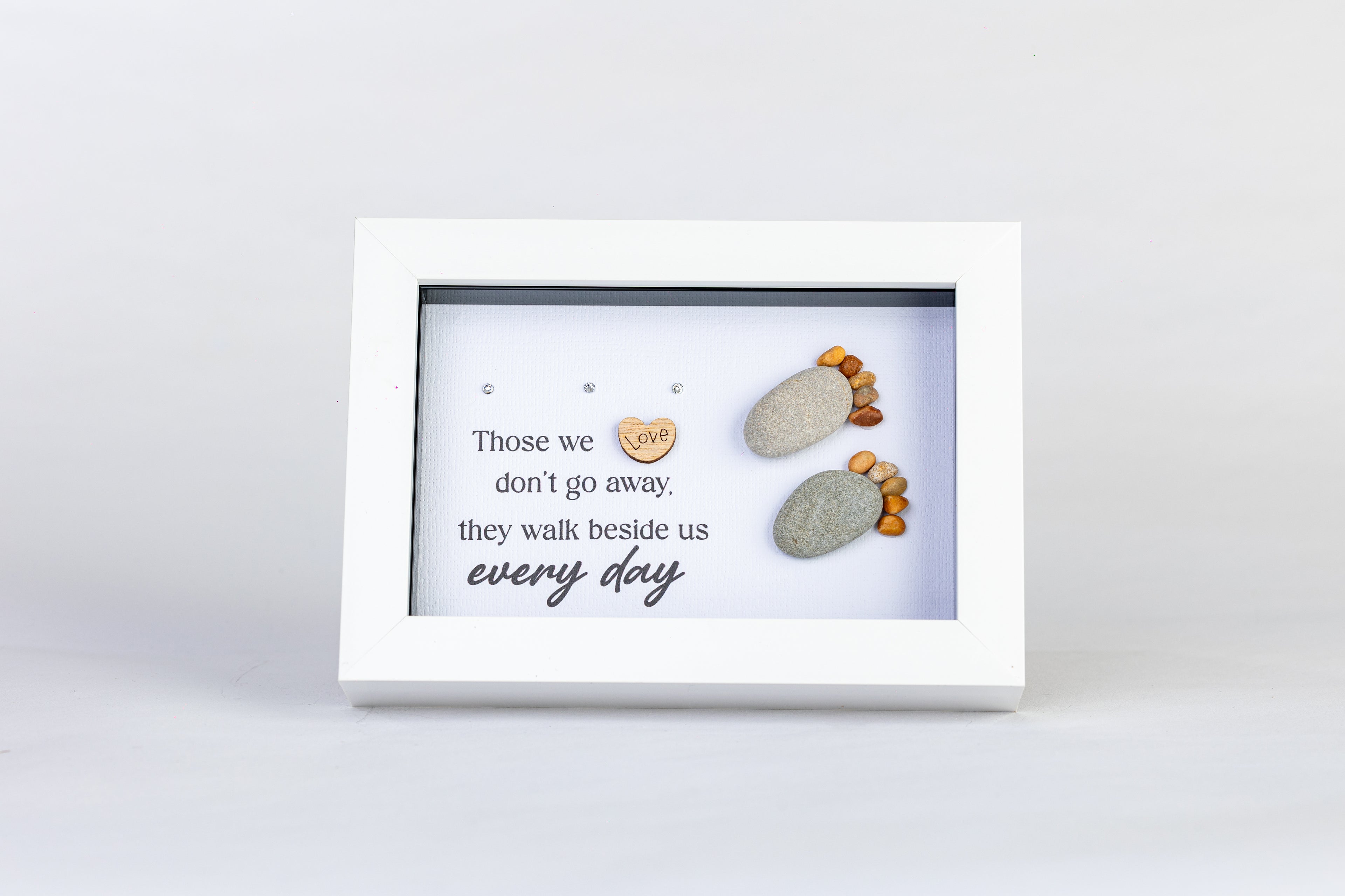 Footprints Pebble Art – 6×4 Personalised Frame