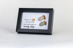Footprints Pebble Art – 6×4 Personalised Frame