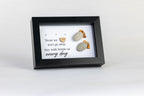 Footprints Pebble Art – 6×4 Personalised Frame