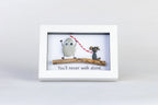 Liverpool FC Dog Pebble Art – 6×4 Landscape Frame