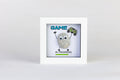 Game in Progress – Pebble Art – 4×4 Box Frame