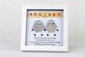 Brother – I’m Lucky – Pebble Art – 6×6 Box Frame