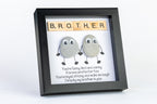 Brother – I’m Lucky – Pebble Art – 6×6 Box Frame