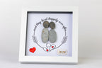 Happily Ever After – Wedding / New Home Pebble Art – 6×6 Box Frame
