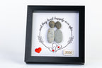 Happily Ever After – Wedding / New Home Pebble Art – 6×6 Box Frame