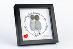 Happily Ever After – Wedding / New Home Pebble Art – 6×6 Box Frame