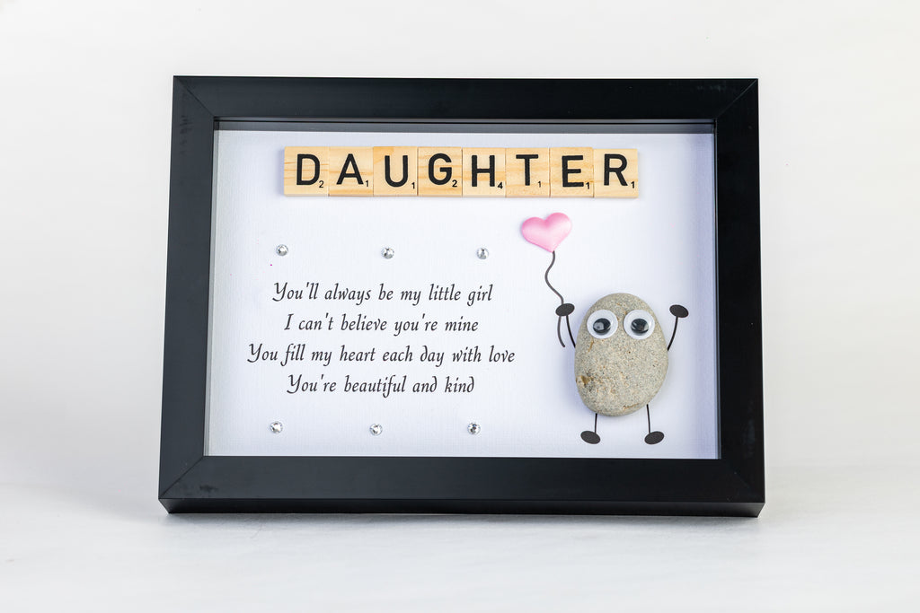 Daughter – You’re Beautiful and Kind – Pebble Art – 6×8 Frame