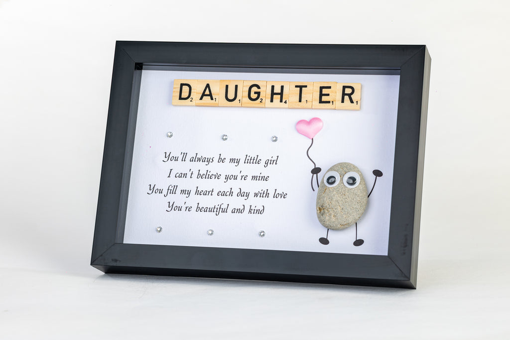 Daughter – You’re Beautiful and Kind – Pebble Art – 6×8 Frame