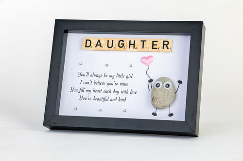 Daughter – You’re Beautiful and Kind – Pebble Art – 6×8 Frame