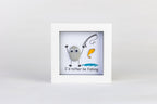 I’d Rather Be Fishing – Pebble Art – 4×4 Box Frame