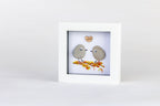 Love Birds – Pebble Art – 4×4 Box Frame