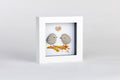 Love Birds – Pebble Art – 4×4 Box Frame