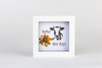 Heifer Nice Day – Pebble Art – 4×4 Box Frame