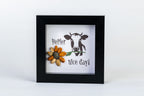 Heifer Nice Day – Pebble Art – 4×4 Box Frame