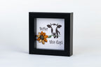 Heifer Nice Day – Pebble Art – 4×4 Box Frame