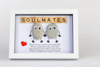 Soulmates – Pebble Art – 6×8 Landscape Frame