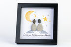 Moon – Pebble Art – 6×6 Frame