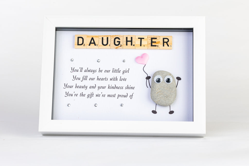 Our Daughter – Pebble Art – 6×8 Landscape Frame