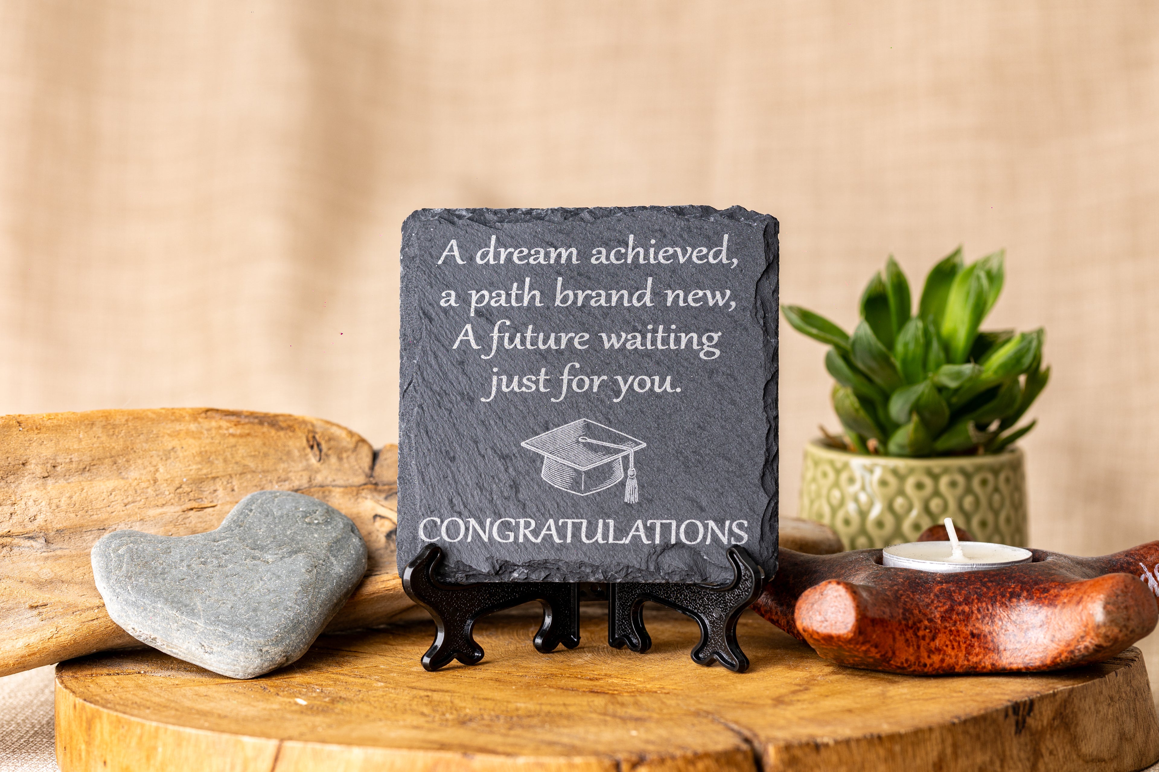 Graduation Engraved Slate Coaster