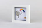 Pride Balloon Pebble Art – 4×4 Box Frame