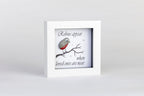 Robin – Pebble Art – 4×4 Box Frame