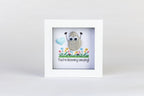 Blooming – Pebble Art – 4×4 Box Frame