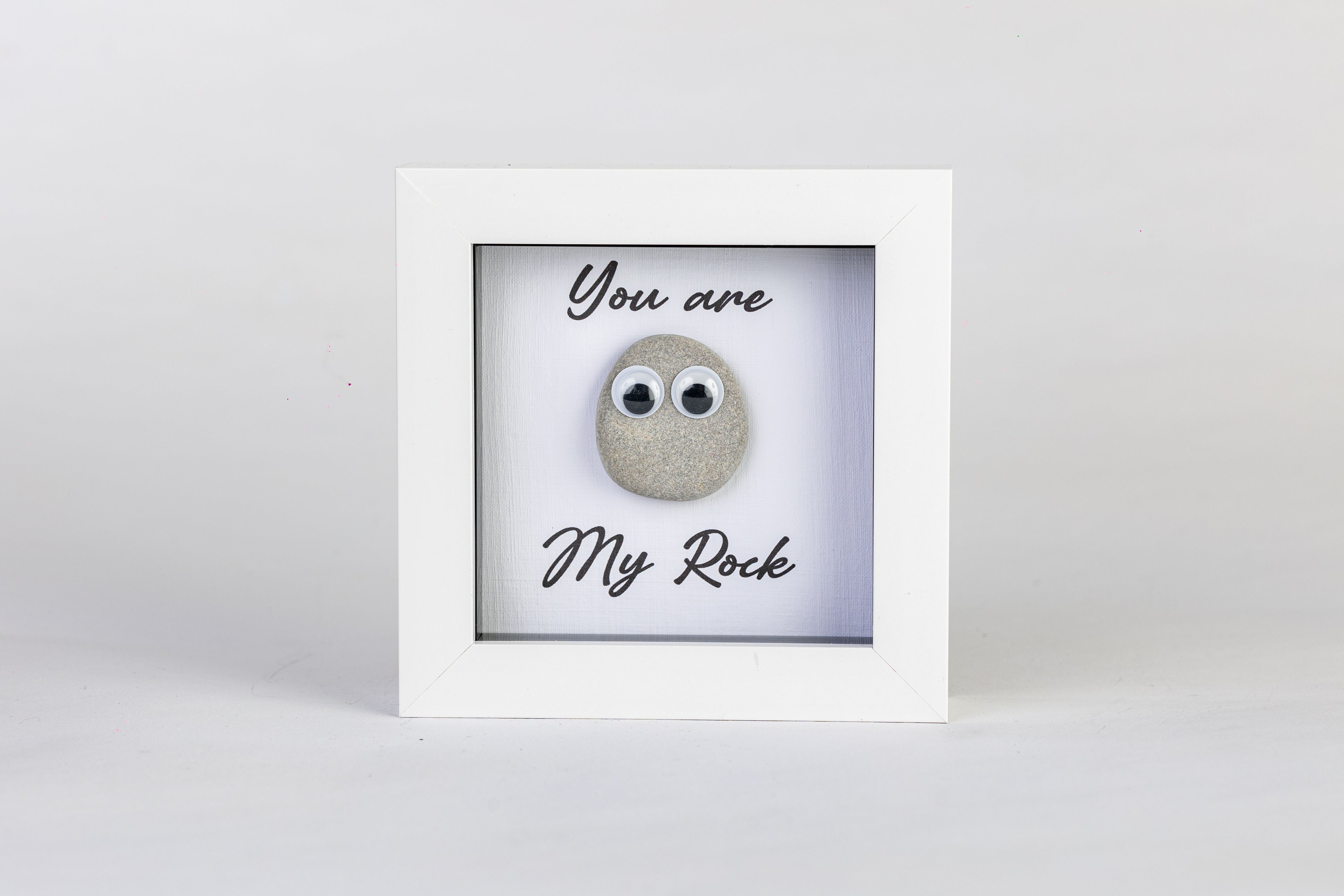 You Are My Rock – Pebble Art – 4×4 Box Frame