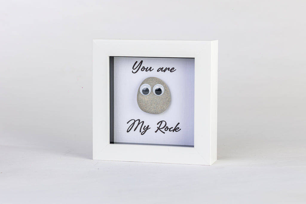 You Are My Rock – Pebble Art – 4×4 Box Frame
