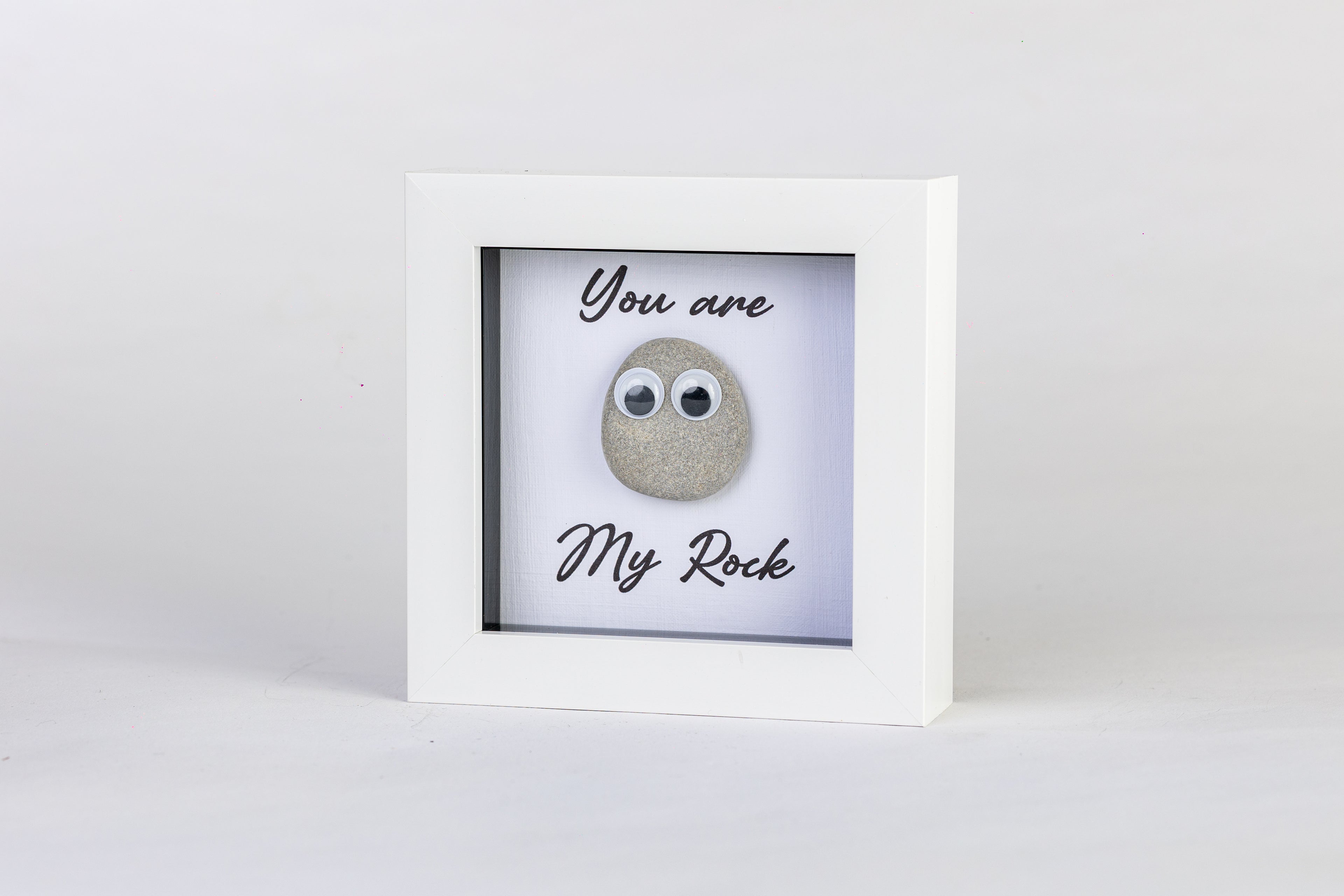 You Are My Rock – Pebble Art – 4×4 Box Frame