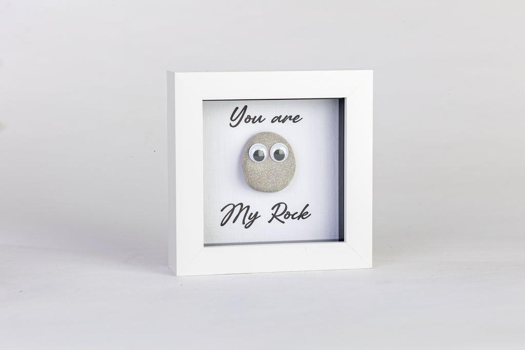 You Are My Rock – Pebble Art – 4×4 Box Frame