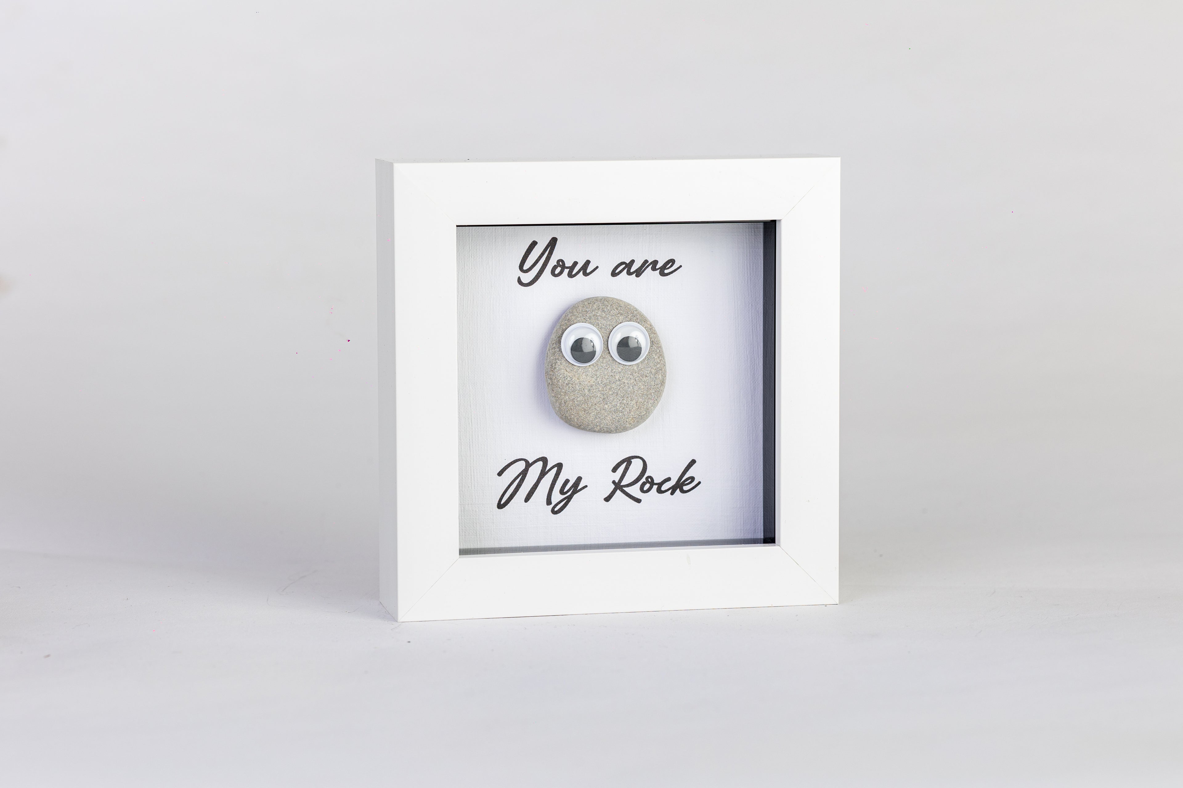 You Are My Rock – Pebble Art – 4×4 Box Frame