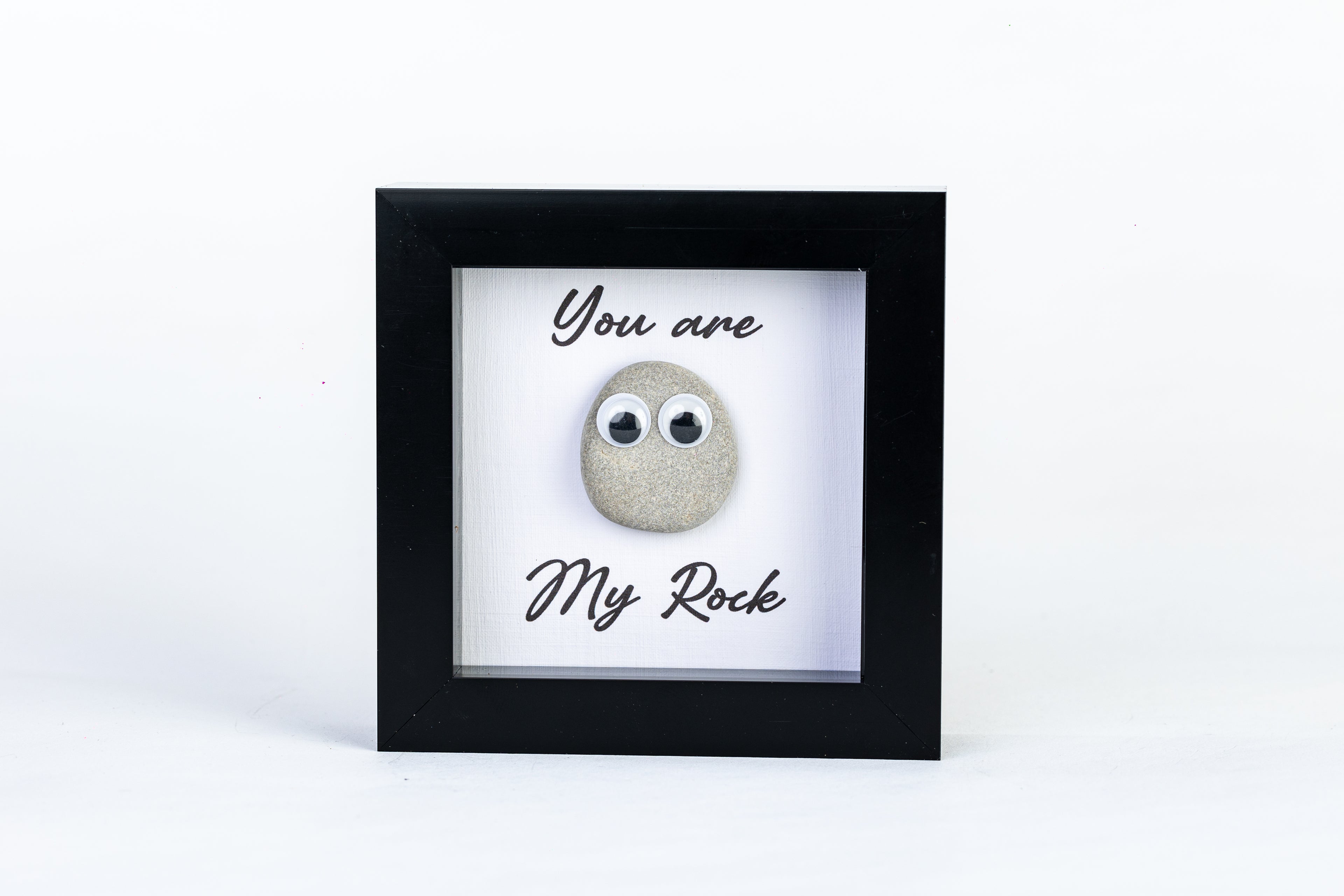 You Are My Rock – Pebble Art – 4×4 Box Frame