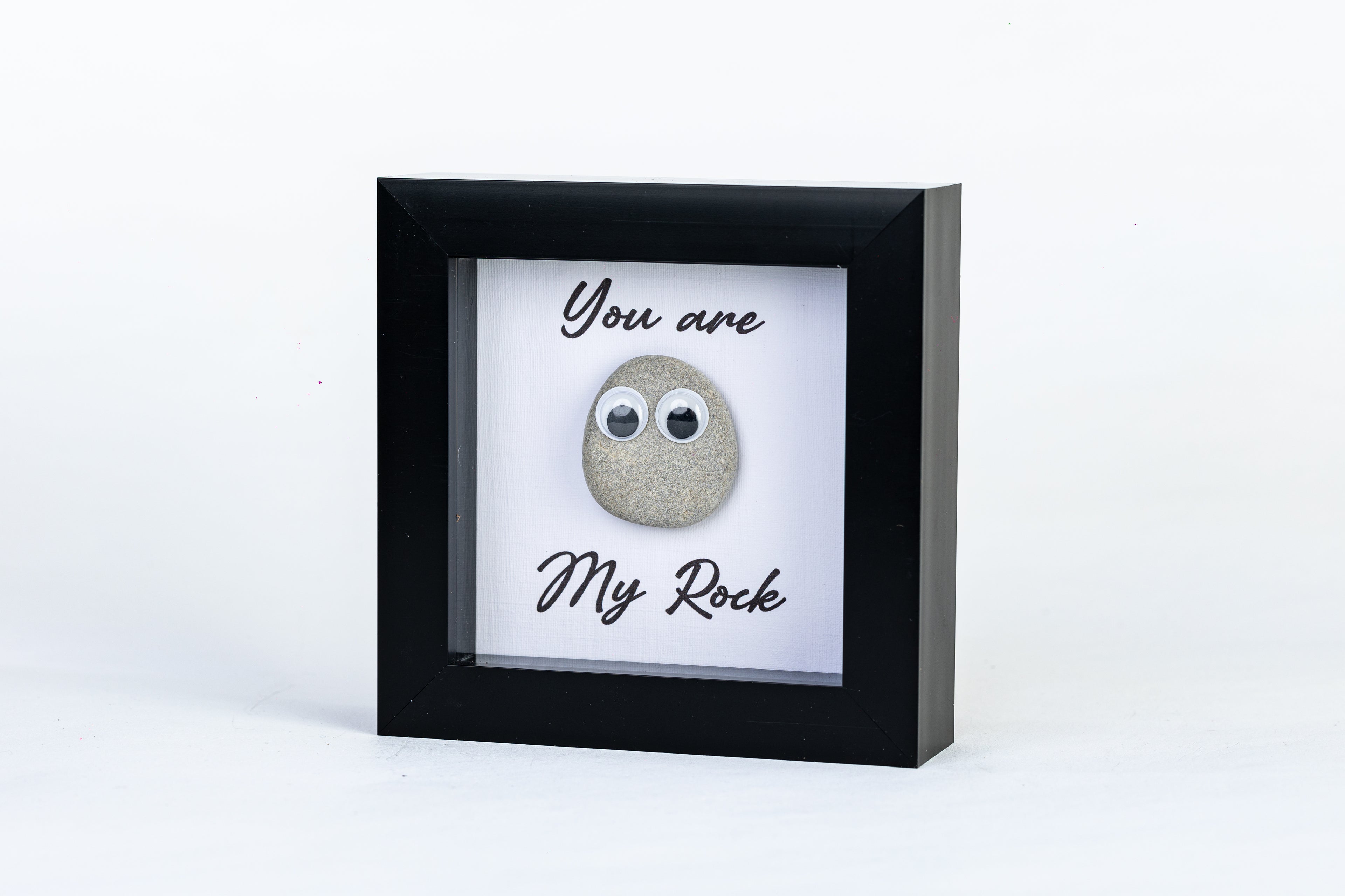 You Are My Rock – Pebble Art – 4×4 Box Frame