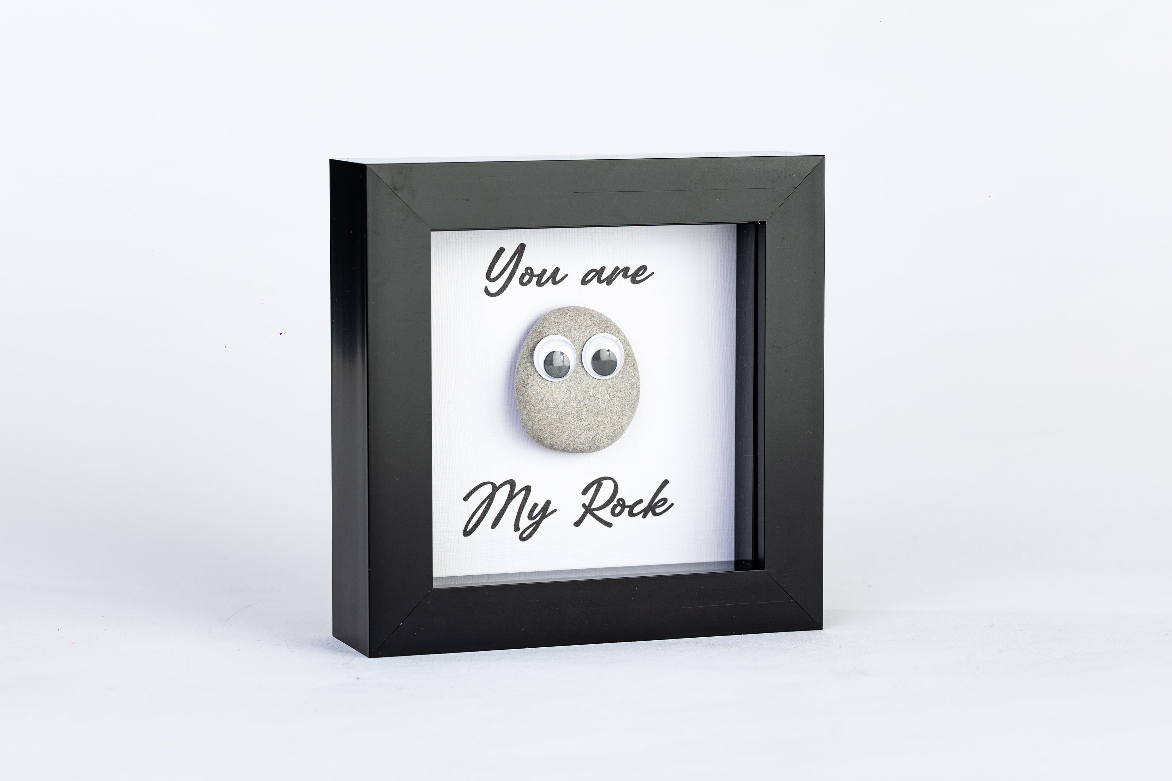 You Are My Rock – Pebble Art – 4×4 Box Frame