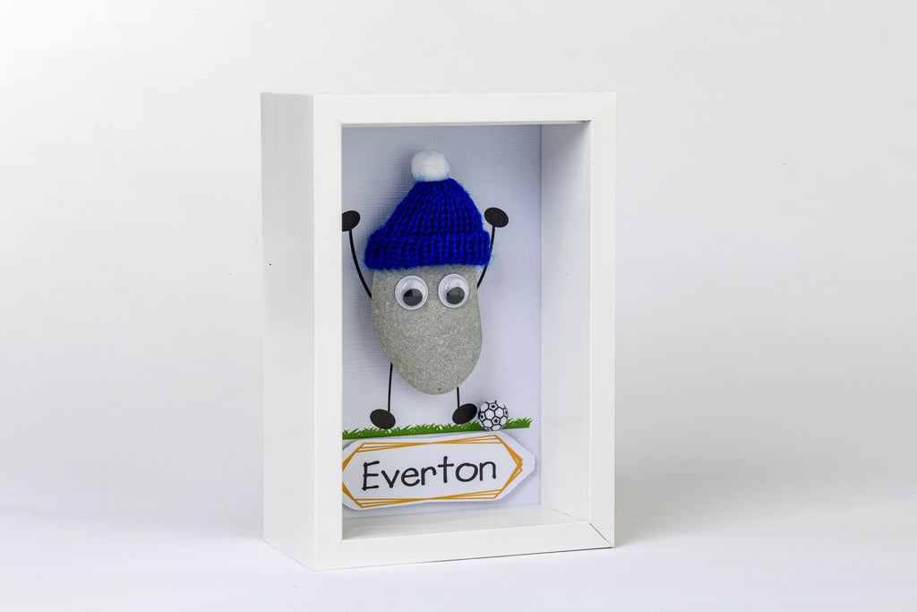 Football Fan – Pebble Art – 6×4 Deep Box Frame