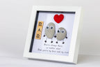 Dad – Pebble Art – 6×6 Box Frame