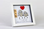Dad – Pebble Art – 6×6 Box Frame