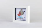 Dad – My First Superhero – Pebble Art – 4×4 Box Frame
