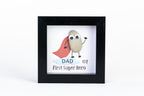 Dad – My First Superhero – Pebble Art – 4×4 Box Frame