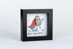 Dad – My First Superhero – Pebble Art – 4×4 Box Frame