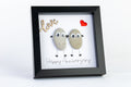 Happy Anniversary – Pebble Art – 6×6 Box Frame