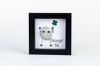 Good Luck – Pebble Art – 4×4 Box Frame