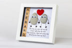 Husband – You Forever Have My Heart – Pebble Art – 6×6 Box Frame