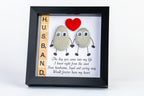 Husband – You Forever Have My Heart – Pebble Art – 6×6 Box Frame