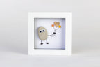 I Love U – Pebble Art – 4×4 Box Frame