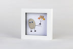 I Love U – Pebble Art – 4×4 Box Frame