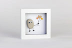 I Love U – Pebble Art – 4×4 Box Frame
