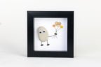 I Love U – Pebble Art – 4×4 Box Frame