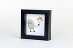 I Love U – Pebble Art – 4×4 Box Frame